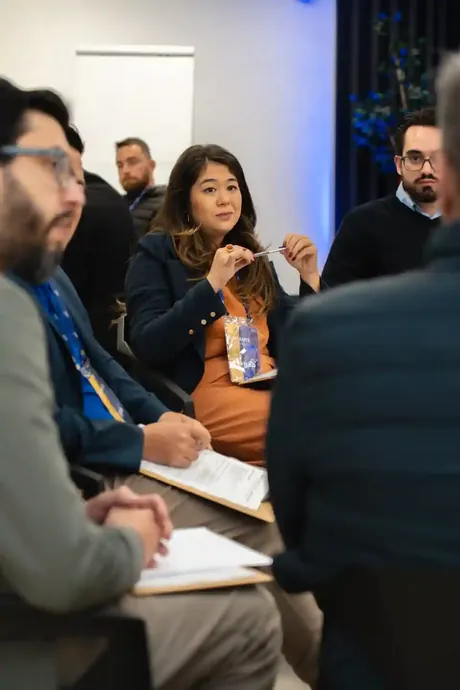Roda de negócios durante encontro presencial do GEB